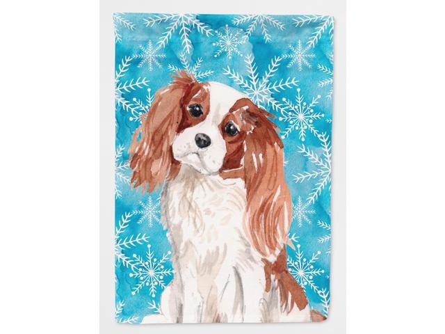 Blenheim Cavalier Spaniel Winter Flag Canvas House Size BB9428CHF
