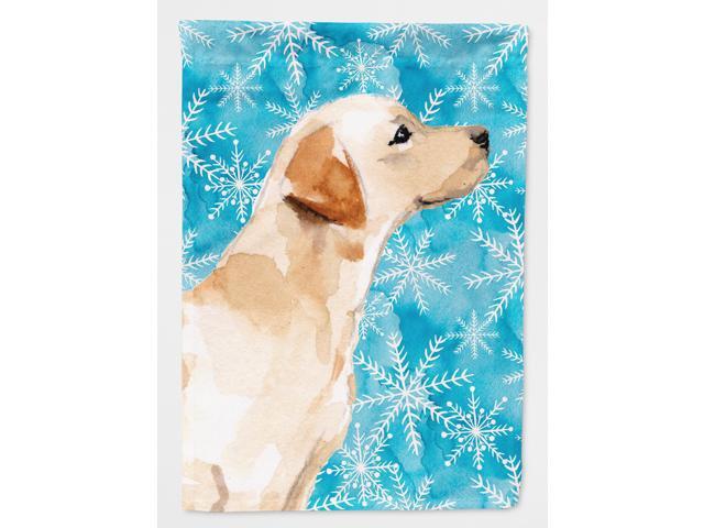 Yellow Labrador #2 Winter Flag Canvas House Size BB9458CHF