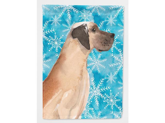 Fawn Natural Great Dane Winter Flag Canvas House Size BB9454CHF