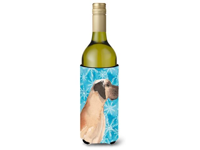 Fawn Natural Great Dane Winter Wine Bottle Beverge Insulator Hugger BB9454LITERK