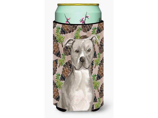 Staffordshire Bull Terrier Pine Cones Tall Boy Beverage Insulator Hugger BB9570TBC