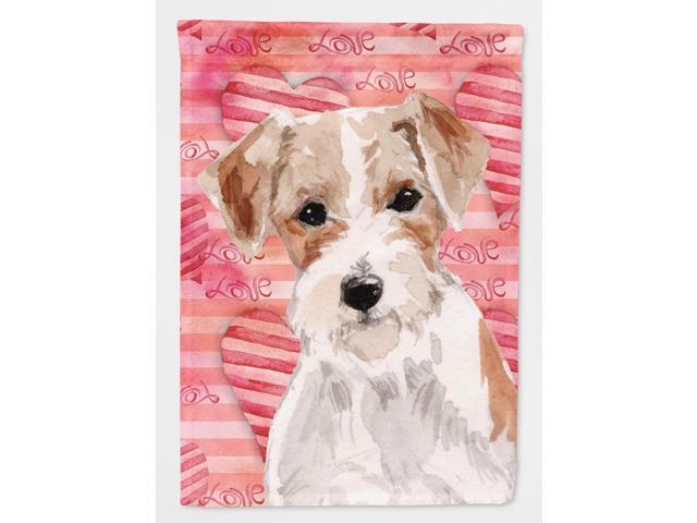 Wire Hair Jack Russell Love Flag Garden Size BB9473GF