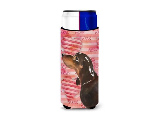 Black and Tan Dachshund Love Michelob Ultra Hugger for slim cans BB9475MUK