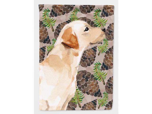 Yellow Labrador #2 Pine Cones Flag Garden Size BB9598GF