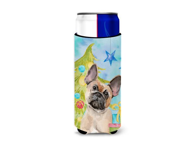 Fawn French Bulldog Christmas Michelob Ultra Hugger for slim cans BB9417MUK