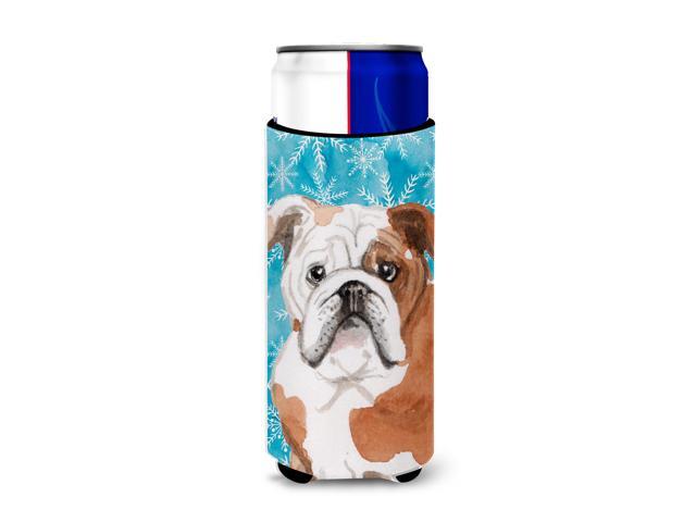 English Bulldog Winter Michelob Ultra Hugger for slim cans BB9451MUK
