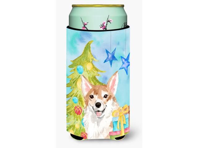 Corgi Christmas Tall Boy Beverage Insulator Hugger BB9414TBC