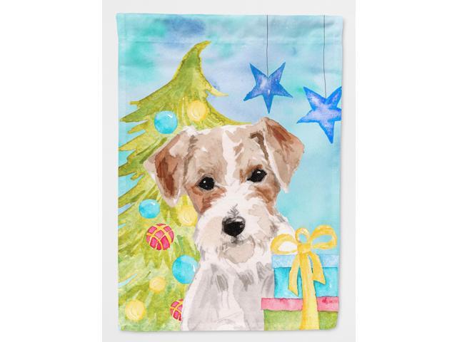 Wire Hair Jack Russell Christmas Flag Garden Size BB9403GF
