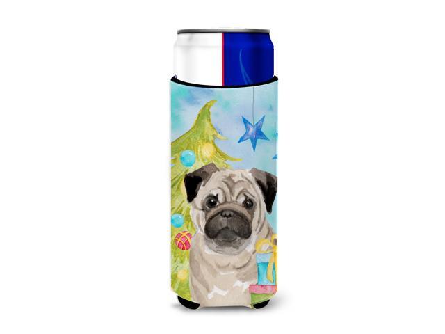 Fawn Pug Christmas Michelob Ultra Hugger for slim cans BB9426MUK