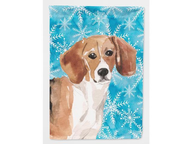 Beagle Winter Flag Canvas House Size BB9439CHF