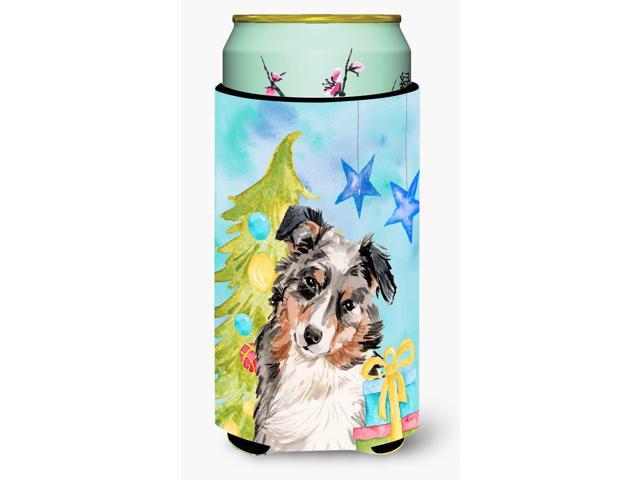 Australian Shepherd Christmas Tall Boy Beverage Insulator Hugger BB9397TBC