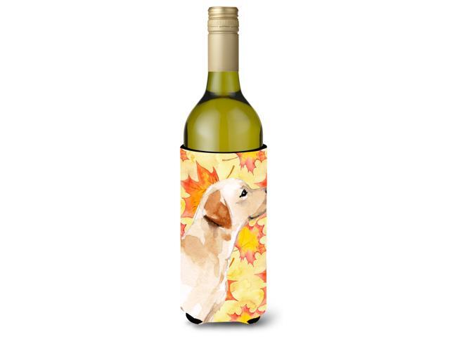 Yellow Labrador #2 Fall Wine Bottle Beverge Insulator Hugger BB9528LITERK