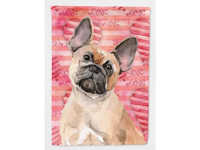Fawn French Bulldog Love Flag Garden Size BB9487GF