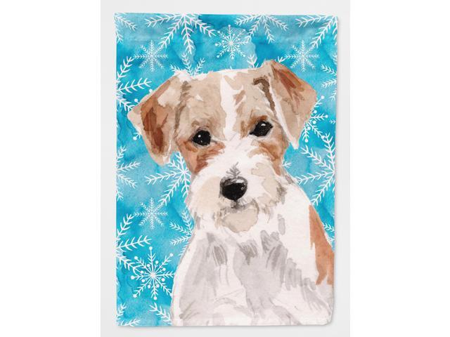 Wire Hair Jack Russell Winter Flag Canvas House Size BB9438CHF