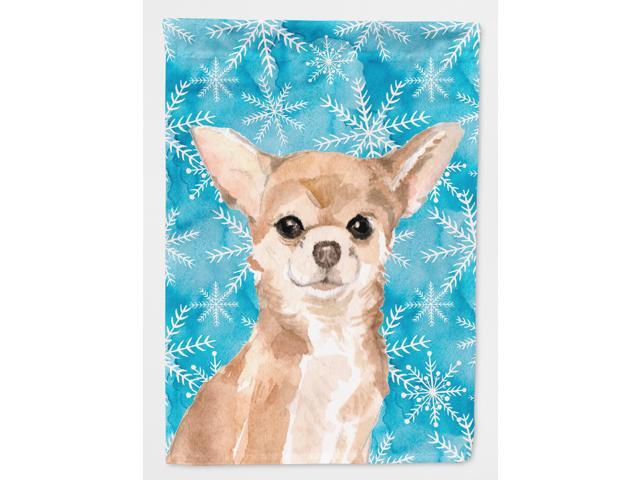 Chihuahua Winter Flag Canvas House Size BB9446CHF