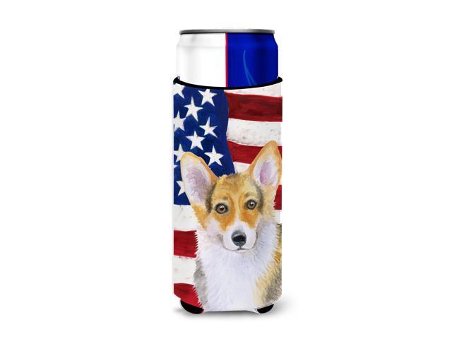 Pembroke Corgi Patriotic Michelob Ultra Hugger for slim cans BB9642MUK