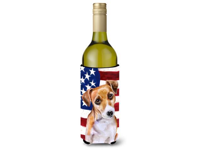 Jack Russell Terrier #2 Patriotic Wine Bottle Beverge Insulator Hugger BB9713LITERK