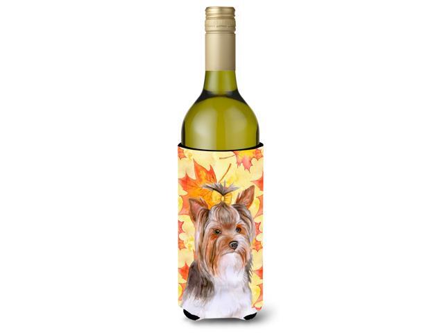Yorkshire Terrier #2 Fall Wine Bottle Beverge Insulator Hugger BB9984LITERK