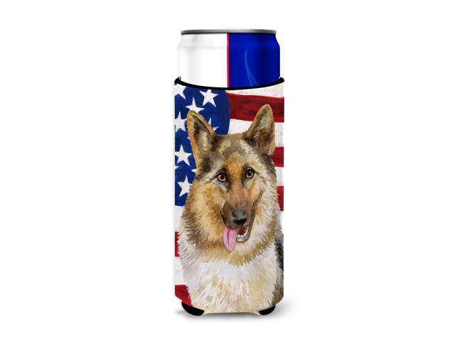 German Shepherd Patriotic Michelob Ultra Hugger for slim cans BB9654MUK