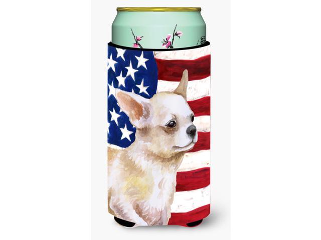 Chihuahua Leg up Patriotic Tall Boy Beverage Insulator Hugger BB9697TBC