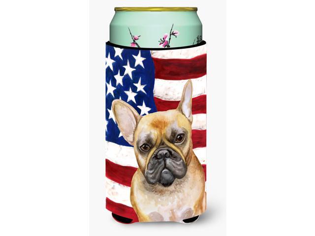 French Bulldog Patriotic Tall Boy Beverage Insulator Hugger BB9688TBC