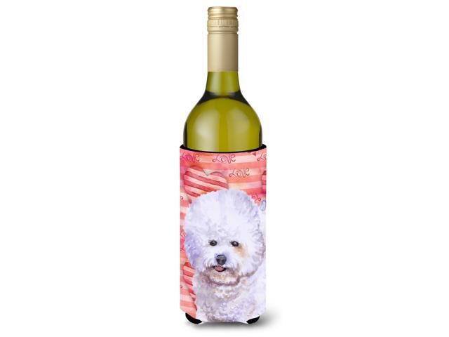 Bichon Frise Love Wine Bottle Beverge Insulator Hugger BB9735LITERK