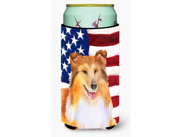 Sheltie Patriotic Tall Boy Beverage Insulator Hugger BB9720TBC