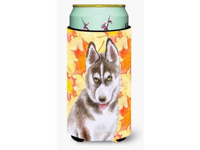 Siberian Husky Grey Fall Tall Boy Beverage Insulator Hugger BB9957TBC