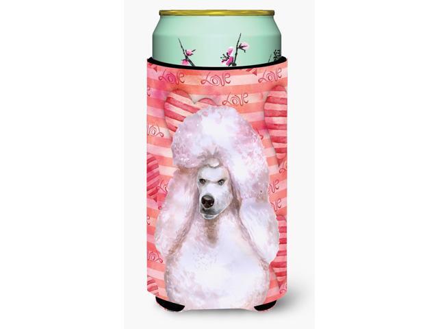 White Standard Poodle Love Tall Boy Beverage Insulator Hugger BB9804TBC
