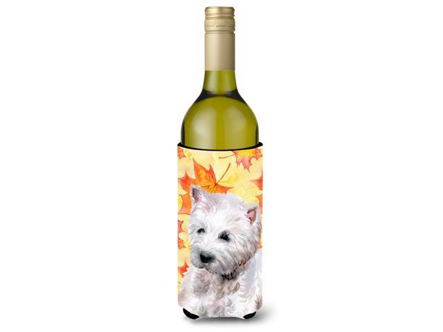 Westie Fall Wine Bottle Beverge Insulator Hugger BB9962LITERK