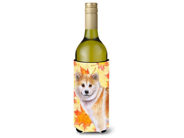 Shiba Inu Fall Wine Bottle Beverge Insulator Hugger BB9939LITERK