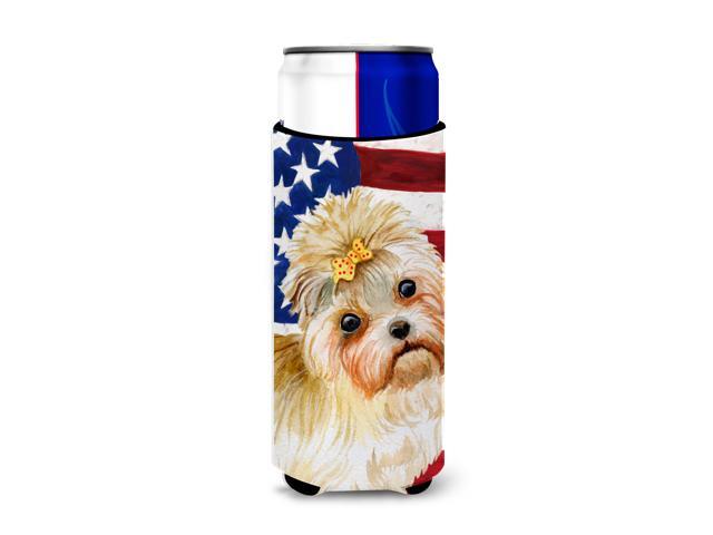 Morkie Patriotic Michelob Ultra Hugger for slim cans BB9668MUK