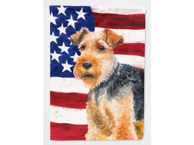 Welsh Terrier Patriotic Flag Garden Size BB9700GF