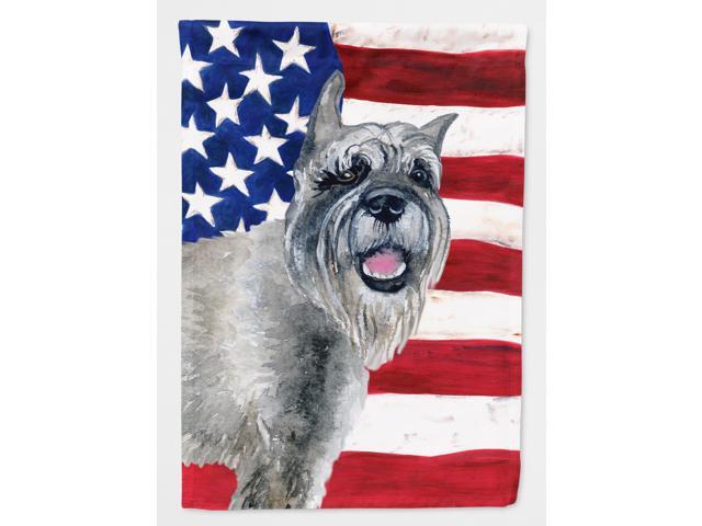 Schnauzer Patriotic Flag Garden Size BB9662GF