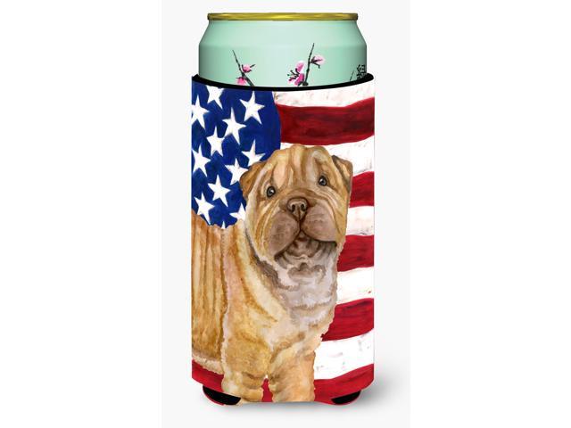 Shar Pei Puppy Patriotic Tall Boy Beverage Insulator Hugger BB9719TBC