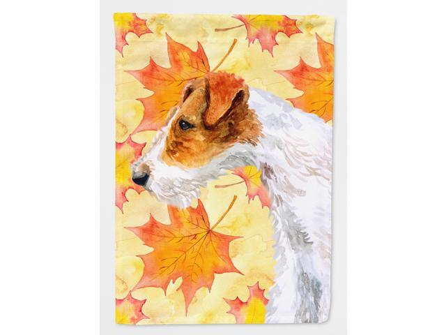 Fox Terrier Fall Flag Garden Size BB9911GF