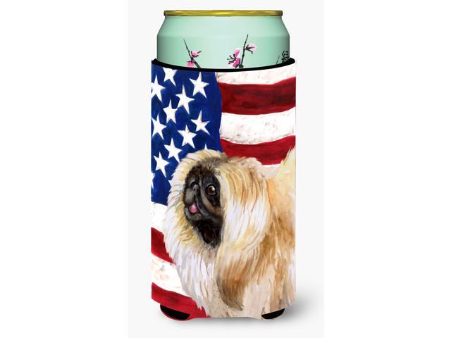 Pekingese Patriotic Tall Boy Beverage Insulator Hugger BB9681TBC