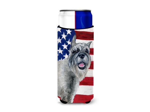 Schnauzer Patriotic Michelob Ultra Hugger for slim cans BB9662MUK