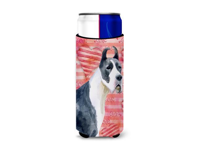Harlequin Great Dane Love Michelob Ultra Hugger for slim cans BB9730MUK