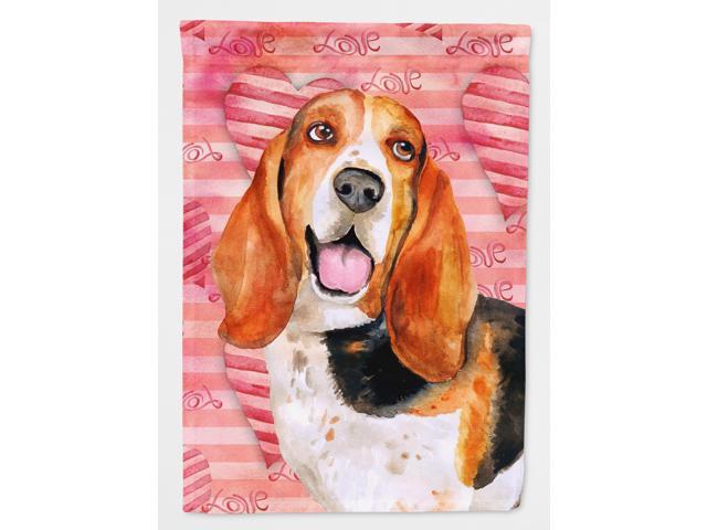 Basset Hound Love Flag Garden Size BB9791GF