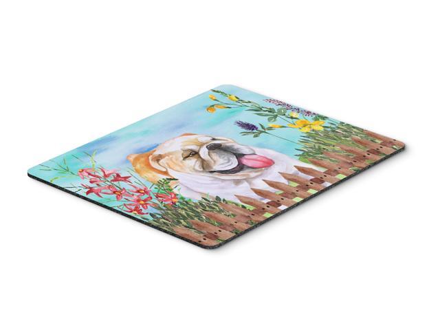 English Bulldog Spring Mouse Pad Hot Pad or Trivet CK1201MP
