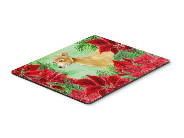 Italian Greyhound Poinsettas Mouse Pad Hot Pad or Trivet CK1346MP