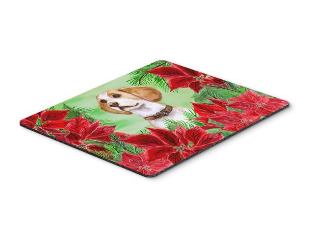 Beagle Poinsettas Mouse Pad Hot Pad or Trivet CK1334MP