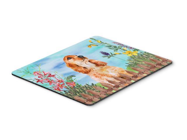 Cocker Spaniel Spring Mouse Pad Hot Pad or Trivet CK1268MP
