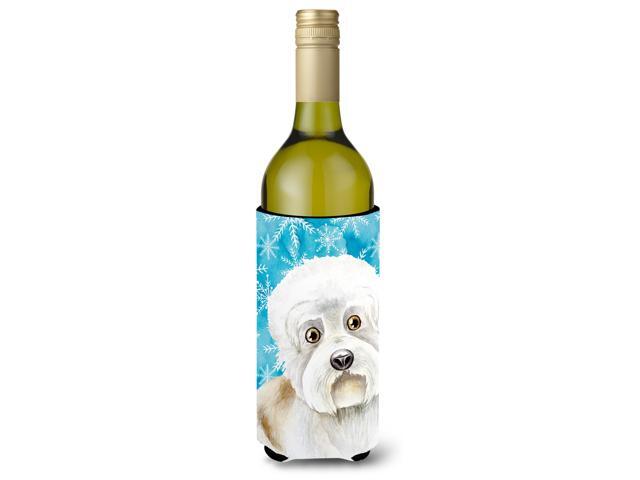 Dandie Dinmont Winter Wine Bottle Beverge Insulator Hugger CK1414LITERK