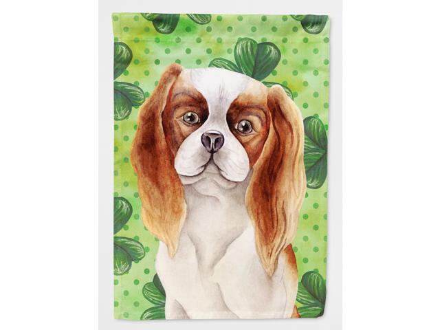 Cavalier Spaniel Shamrocks Flag Garden Size CK1398GF