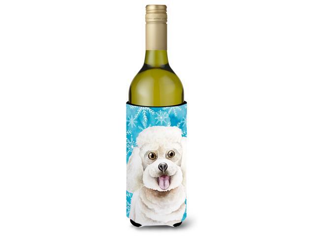 Bichon Frise Winter Wine Bottle Beverge Insulator Hugger CK1416LITERK