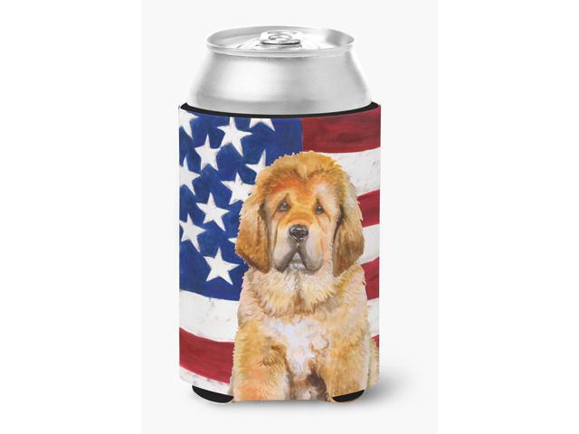 Tibetan Mastiff Patriotic Can or Bottle Hugger BB9721CC