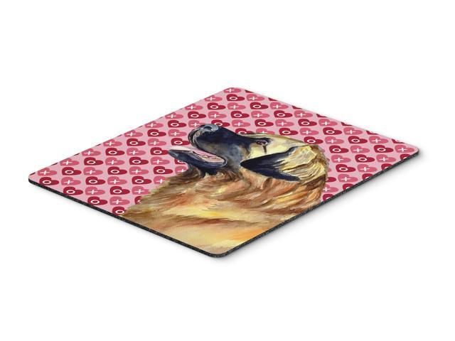 Leonberger Hearts Love and Valentine's Day Mouse Pad Hot Pad or Trivet