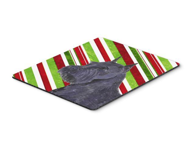 Schnauzer Candy Cane Holiday Christmas Mouse Pad Hot Pad or Trivet